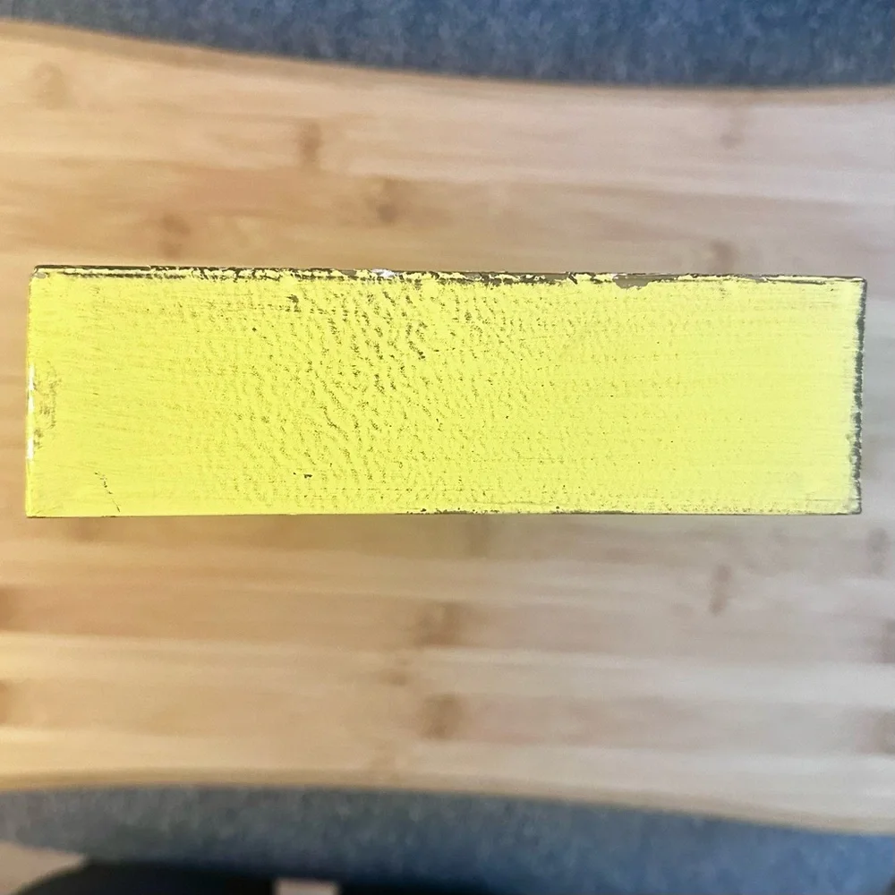 LETTER “E”- Rustic Yellow and White Letter N Wall Decor